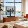 imagePerlegear Universal TV Stand with Power Outlet Swivel TV Stand for 3272 inch TVs up to 99 lbs TV Base with Tempered Glass Base Height Adjustable TV Mount Stand Max VESA 600x400mm PGTVS483272 Inch