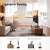 imagePerlegear Universal TV Stand with Power Outlet Swivel TV Stand for 3272 inch TVs up to 99 lbs TV Base with Tempered Glass Base Height Adjustable TV Mount Stand Max VESA 600x400mm PGTVS483272 Inch