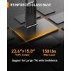imagePerlegear Universal TV Stand with Power Outlet Swivel TV Stand for 3272 inch TVs up to 99 lbs TV Base with Tempered Glass Base Height Adjustable TV Mount Stand Max VESA 600x400mm PGTVS484290 Inch