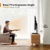 imagePerlegear Universal TV Stand with Power Outlet Swivel TV Stand for 3272 inch TVs up to 99 lbs TV Base with Tempered Glass Base Height Adjustable TV Mount Stand Max VESA 600x400mm PGTVS482360 Inch