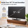 imagePerlegear Universal TV Stand with Power Outlet Swivel TV Stand for 3272 inch TVs up to 99 lbs TV Base with Tempered Glass Base Height Adjustable TV Mount Stand Max VESA 600x400mm PGTVS483270 Inch