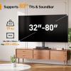 imagePerlegear Universal TV Stand with Power Outlet Swivel TV Stand for 3272 inch TVs up to 99 lbs TV Base with Tempered Glass Base Height Adjustable TV Mount Stand Max VESA 600x400mm PGTVS483280 Inch