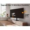 imagePerlegear Universal TV Stand with Power Outlet Swivel TV Stand for 3272 inch TVs up to 99 lbs TV Base with Tempered Glass Base Height Adjustable TV Mount Stand Max VESA 600x400mm PGTVS483270 Inch