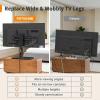 imagePerlegear Universal TV Stand with Power Outlet Swivel TV Stand for 3272 inch TVs up to 99 lbs TV Base with Tempered Glass Base Height Adjustable TV Mount Stand Max VESA 600x400mm PGTVS483272 Inch