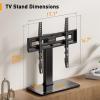 imagePerlegear Universal TV Stand with Power Outlet Swivel TV Stand for 3272 inch TVs up to 99 lbs TV Base with Tempered Glass Base Height Adjustable TV Mount Stand Max VESA 600x400mm PGTVS483265 Inch