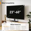 imagePerlegear Universal TV Stand with Power Outlet Swivel TV Stand for 3272 inch TVs up to 99 lbs TV Base with Tempered Glass Base Height Adjustable TV Mount Stand Max VESA 600x400mm PGTVS482360 Inch