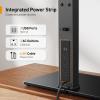 imagePerlegear Universal TV Stand with Power Outlet Swivel TV Stand for 3272 inch TVs up to 99 lbs TV Base with Tempered Glass Base Height Adjustable TV Mount Stand Max VESA 600x400mm PGTVS483280 Inch