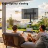 imagePerlegear Rolling TV Stand for 3075 Inch Mobile TV Cart Holds up to 110 lbs Tilt amp Height Adjustable Portable TV Stand on Wheels for Bedroom with Shelf Outdoor TV Stand Max VESA 600x400mm PGTVMC27