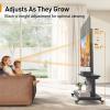 imagePerlegear Rolling TV Stand for 32110 TVs up to 250 lbs Outdoor TV Stand with Large Wheels Handle amp Power Outlet Height Adjustable Mobile TV Cart with Wood Shelf Max VESA 800x600mm PGTVMC24BFits 3280 Inch Tvs