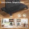 imagePerlegear Rolling TV Stand for 32110 TVs up to 250 lbs Outdoor TV Stand with Large Wheels Handle amp Power Outlet Height Adjustable Mobile TV Cart with Wood Shelf Max VESA 800x600mm PGTVMC24BFits 3280 Inch Tvs