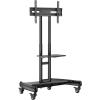 imagePerlegear Rolling TV Stand for 32110 TVs up to 250 lbs Outdoor TV Stand with Large Wheels Handle amp Power Outlet Height Adjustable Mobile TV Cart with Wood Shelf Max VESA 800x600mm PGTVMC24BFor 3282 Tvs