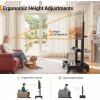 imagePerlegear Rolling TV Stand for 32110 TVs up to 250 lbs Outdoor TV Stand with Large Wheels Handle amp Power Outlet Height Adjustable Mobile TV Cart with Wood Shelf Max VESA 800x600mm PGTVMC24BFor 32110 Tvs
