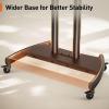 imagePerlegear Rolling TV Stand for 32110 TVs up to 250 lbs Outdoor TV Stand with Large Wheels Handle amp Power Outlet Height Adjustable Mobile TV Cart with Wood Shelf Max VESA 800x600mm PGTVMC24Bfor 5590 TVs