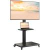 imagePerlegear Rolling TV Stand for 3075 Inch Mobile TV Cart Holds up to 110 lbs Tilt amp Height Adjustable Portable TV Stand on Wheels for Bedroom with Shelf Outdoor TV Stand Max VESA 600x400mm PGTVMC27