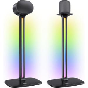 imagePerlegear Speaker Stands Pair Sonicbeam with RGB Lighting for Sonos Era 300 Era 100 amp One SL Universal Surround Sound Speaker Stand Holds to 22 lbs with Cable Management App amp Remote Control