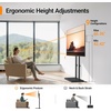 image:imagePerlegear Universal Floor TV Stand for 3270 TVs up to 110 lbs HeightAdjustable Tall TV Stand with Solid Wood Base amp ExtraStable AntiTip Feet Swivel TV Mount for Bedroom VESA 400x400 PGFLS34B